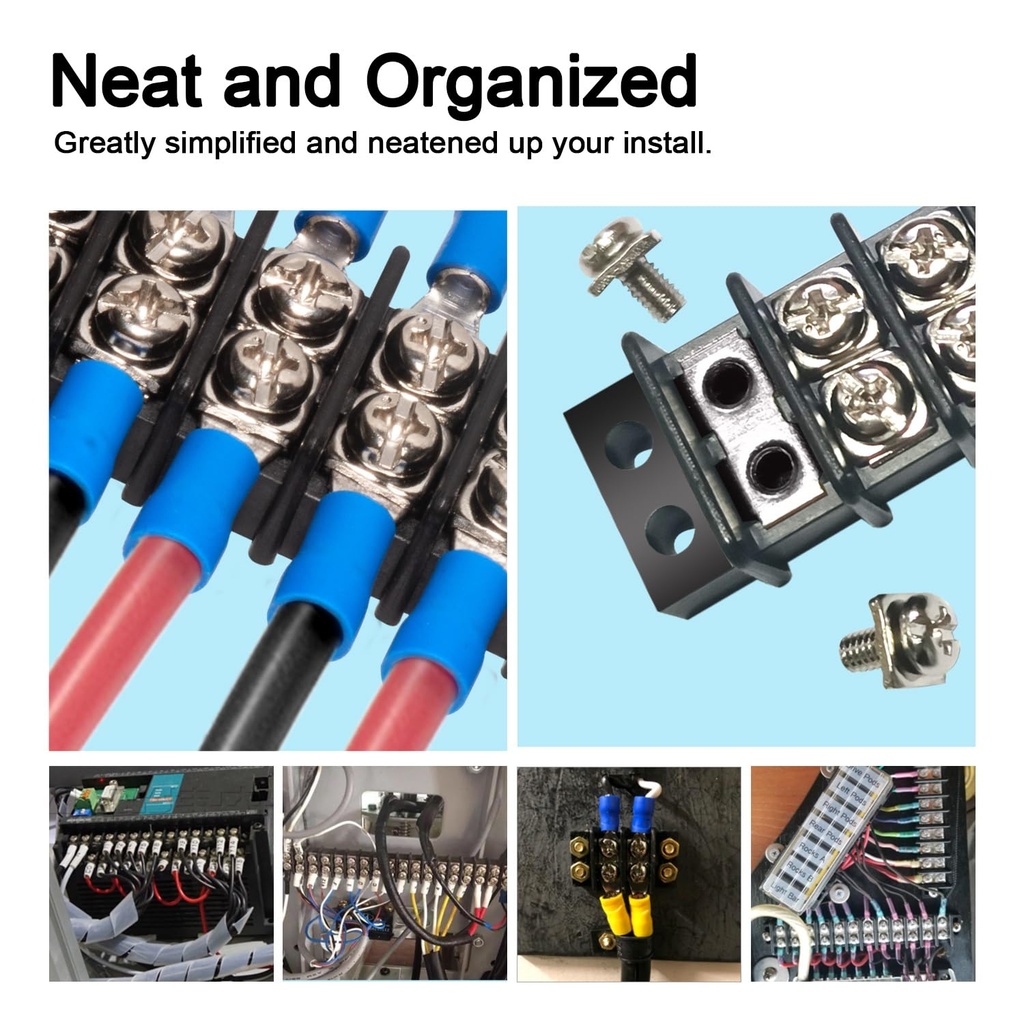 BusBar 20 Screw + Circuits #8-32 Terminal Size