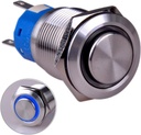 Stainless Steel 19mm Push button switch blue led