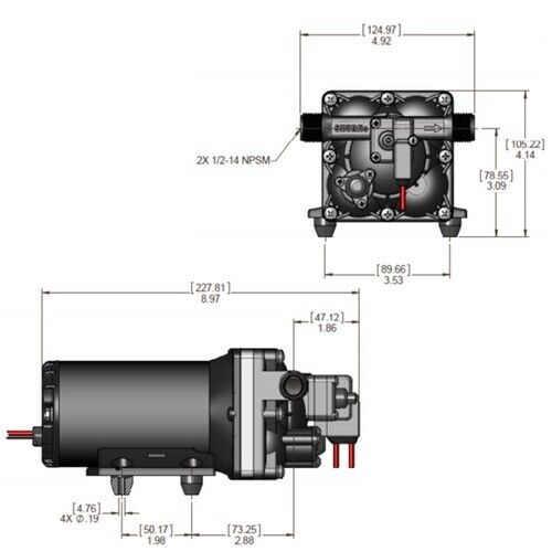 Washdown Pump Shurflo Blaster II 3.5 gph