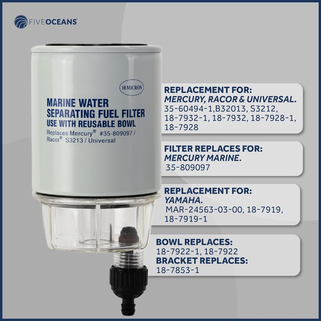 Fuel/Water Separator Element w/AquaVue Clear Collection Bowl