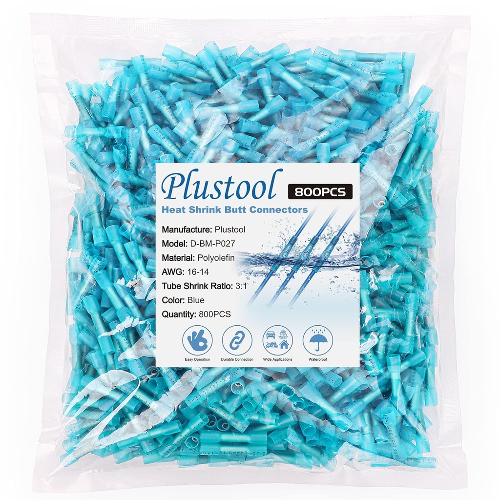 Heat Shrink Butt Connectors AWG16-14 (Marine Grade)