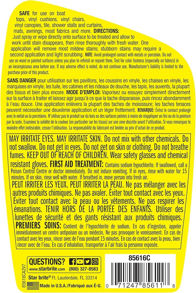 Mildew Stain Remover, 22oz.