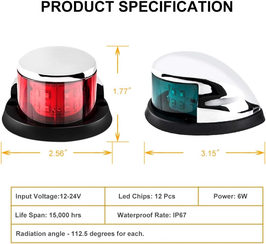 Deck Mount LED Navigation Lights
