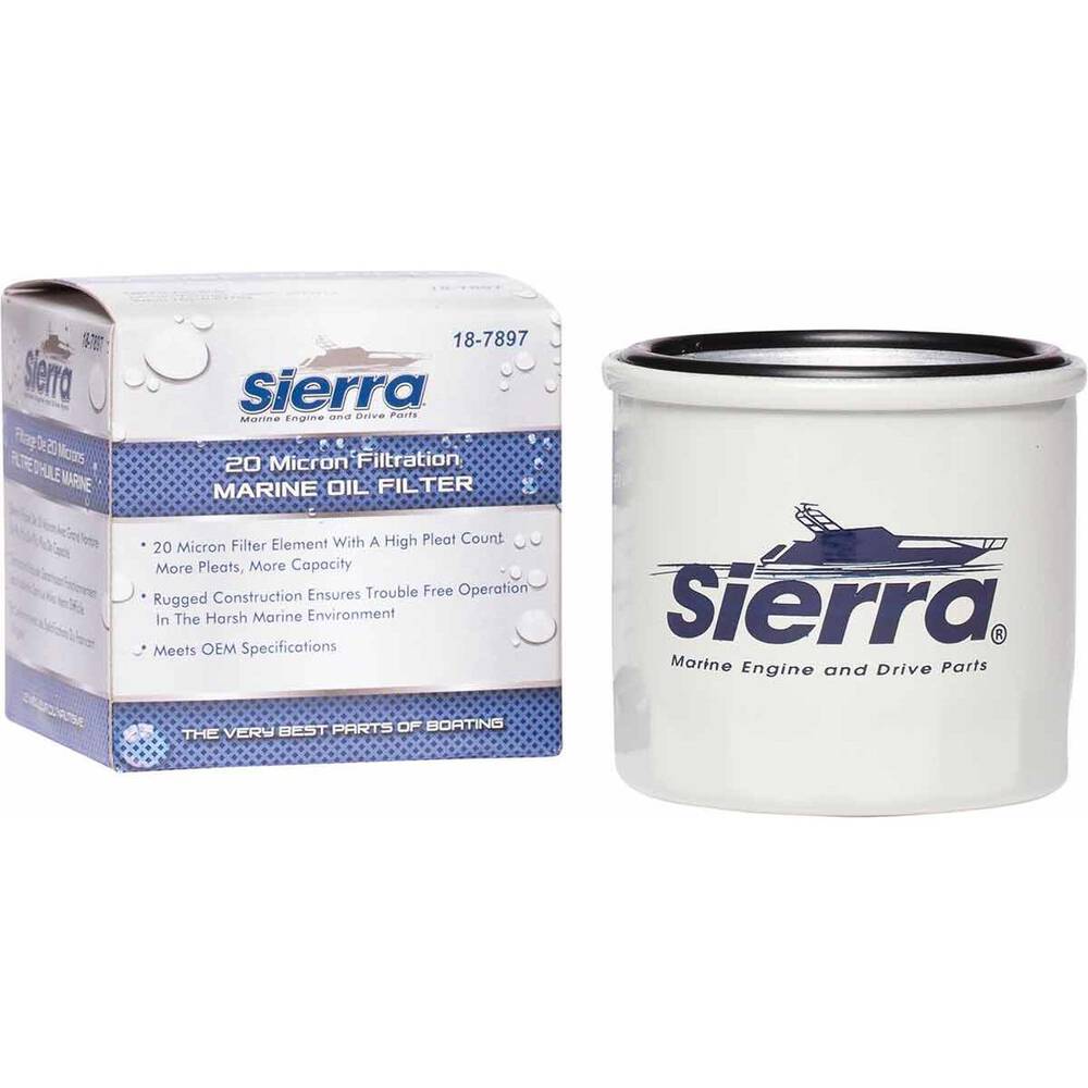 Sierra Marine Oil Filter 20 Micron Filtration 18-7897