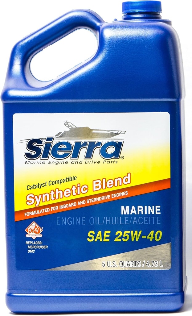 SIERRA 4 Stroke Marine Engine Oil - 25W-40 - 5 Quarts