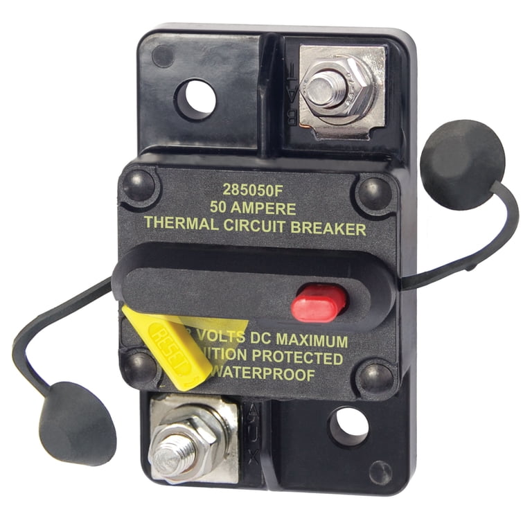 Blue Sea 7183 - 50A Breaker with Protective Stud Caps