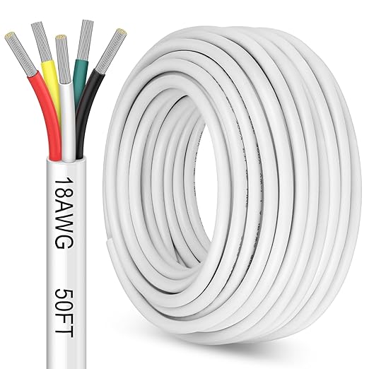 18 AWG RGBW Tinned Wire, 50 ft 