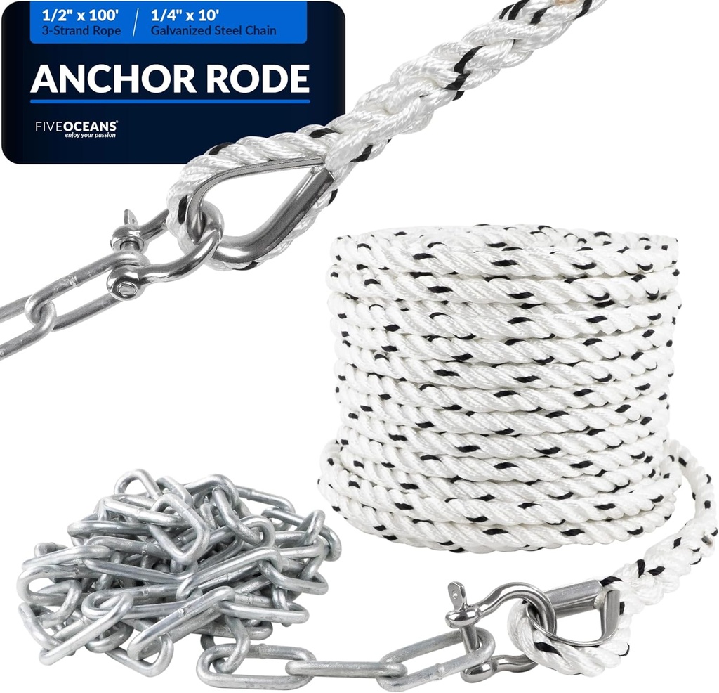 Anchor Rode Kit  3-Strand Nylon
