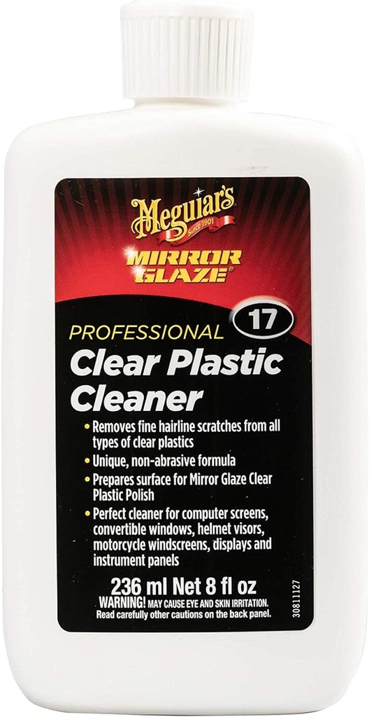 [m1708] CLEAR PLASTIC CLEANER 8 OZ