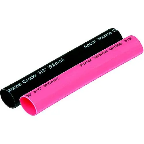 Heat Shrink Tubing 3/8" x 3", Black,/Red,