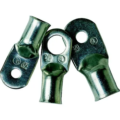 Tinned copper lug 3/8Ancor 252246 Marine Grade® Tinned Battery Lugs, 3/8" Fastener, #6 Cable, 2/Pk