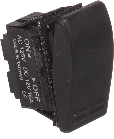 ROCKER SWITCH ON-OFF SPST BLK- SEACHOICE 10881