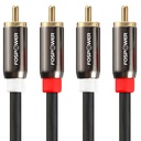 FosPower 2 RCA M/M Stereo Audio Cable [24K Gold Plated | Copper Core] 