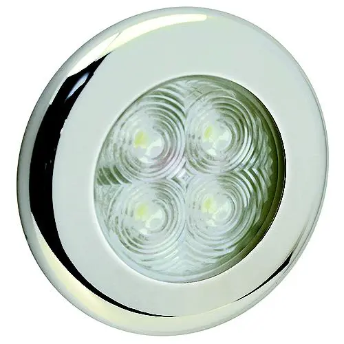  Seachoice LED Interior Courtesy Light With Both Chrome and White Bezels