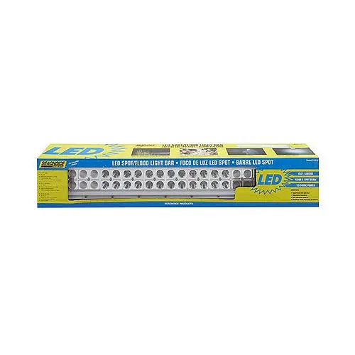  Seachoice 51673 LED Spot/Flood Light Bar, Black Housing, 40 LEDs, 21.26", 12/24V