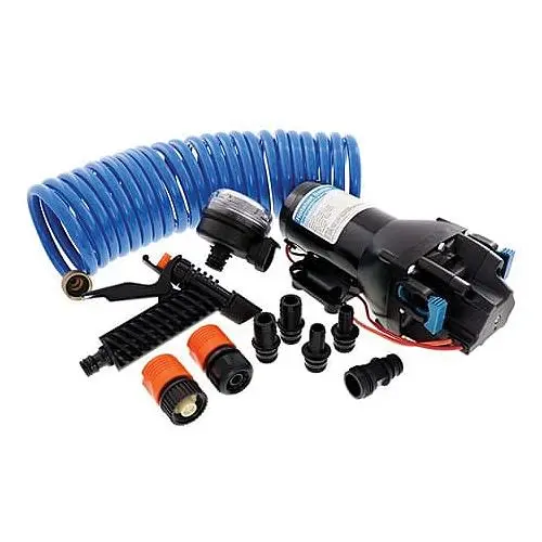 Jabsco Hotshot Washdown Pump Kit w/Hose, 12V, 4GPM