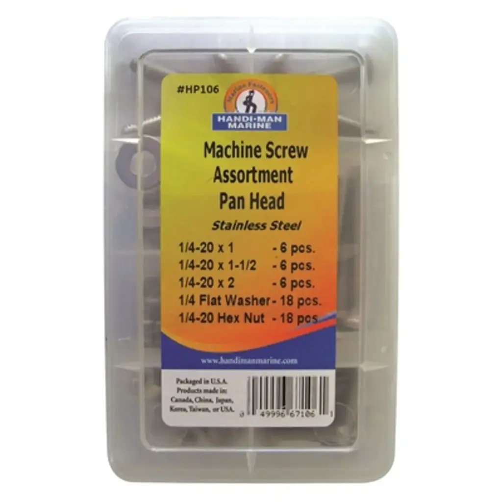 HANDI MAN MARINE CO HP106 Pan Head Machine Screw Kit