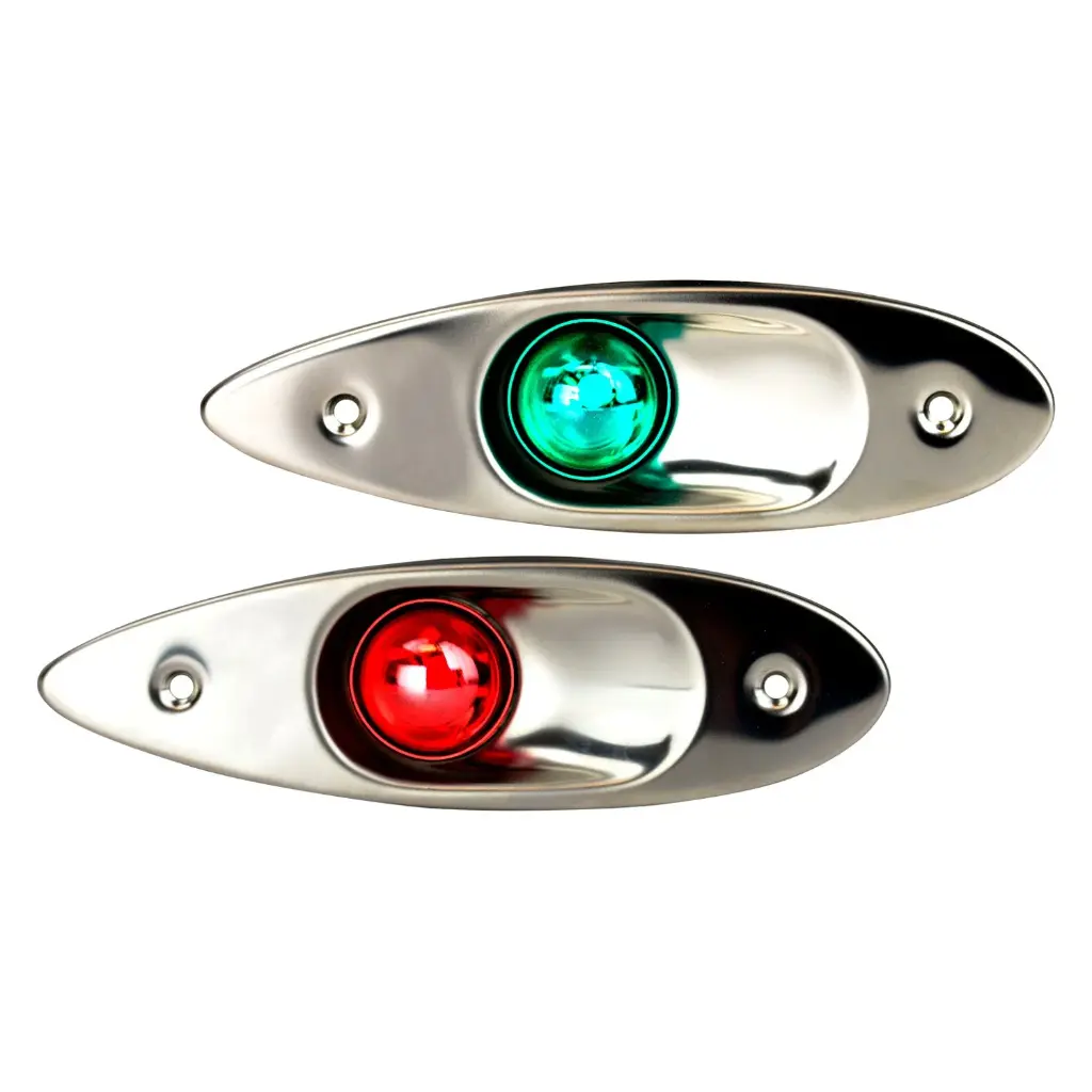  SeaDog 400180 Flush Mount Port & Starboard Side Lights, Stainless, 1 pr.
