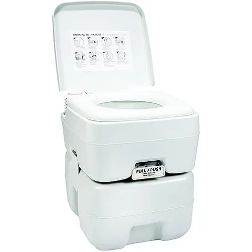   Portable Toilet, White, 5.3-Gal. (20 l)