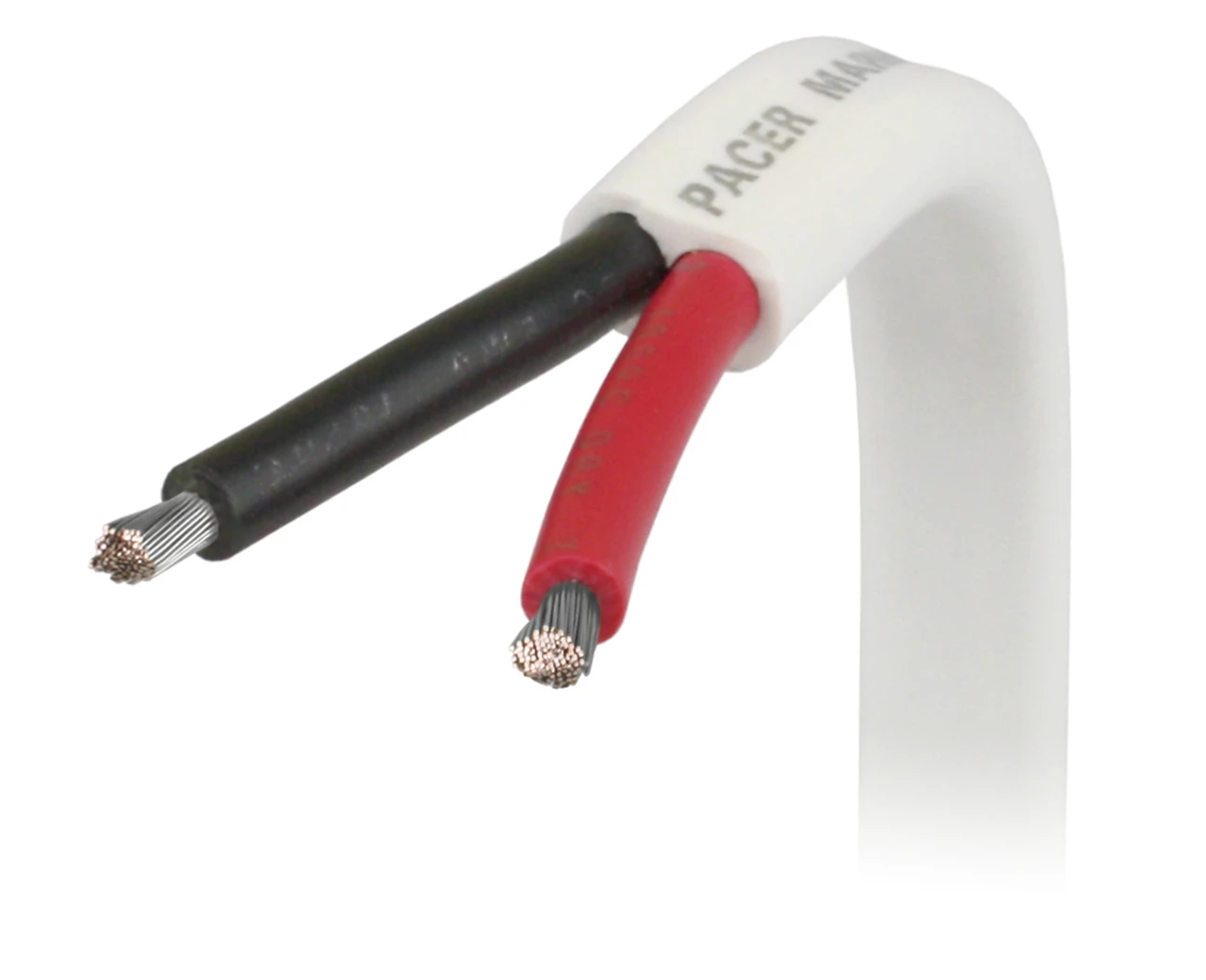 Pacer Marine Duplex Flat Cable 6/2 AWG - 50 ft Spool (White-(RD, BK))