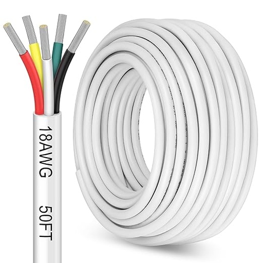18 AWG RGBW Tinned Wire, 50 ft 