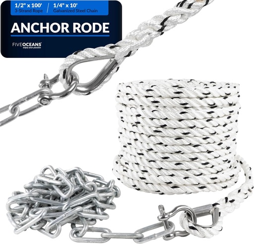Anchor Rode Kit  3-Strand Nylon