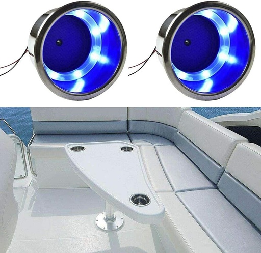 DRINK HLDR SS LED BLUE cupholder